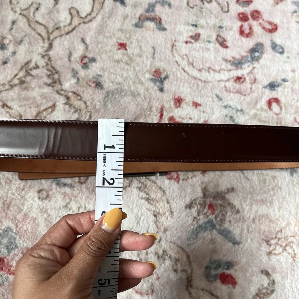 Versace‎ Greca Leather Belt Dark Brown Silver